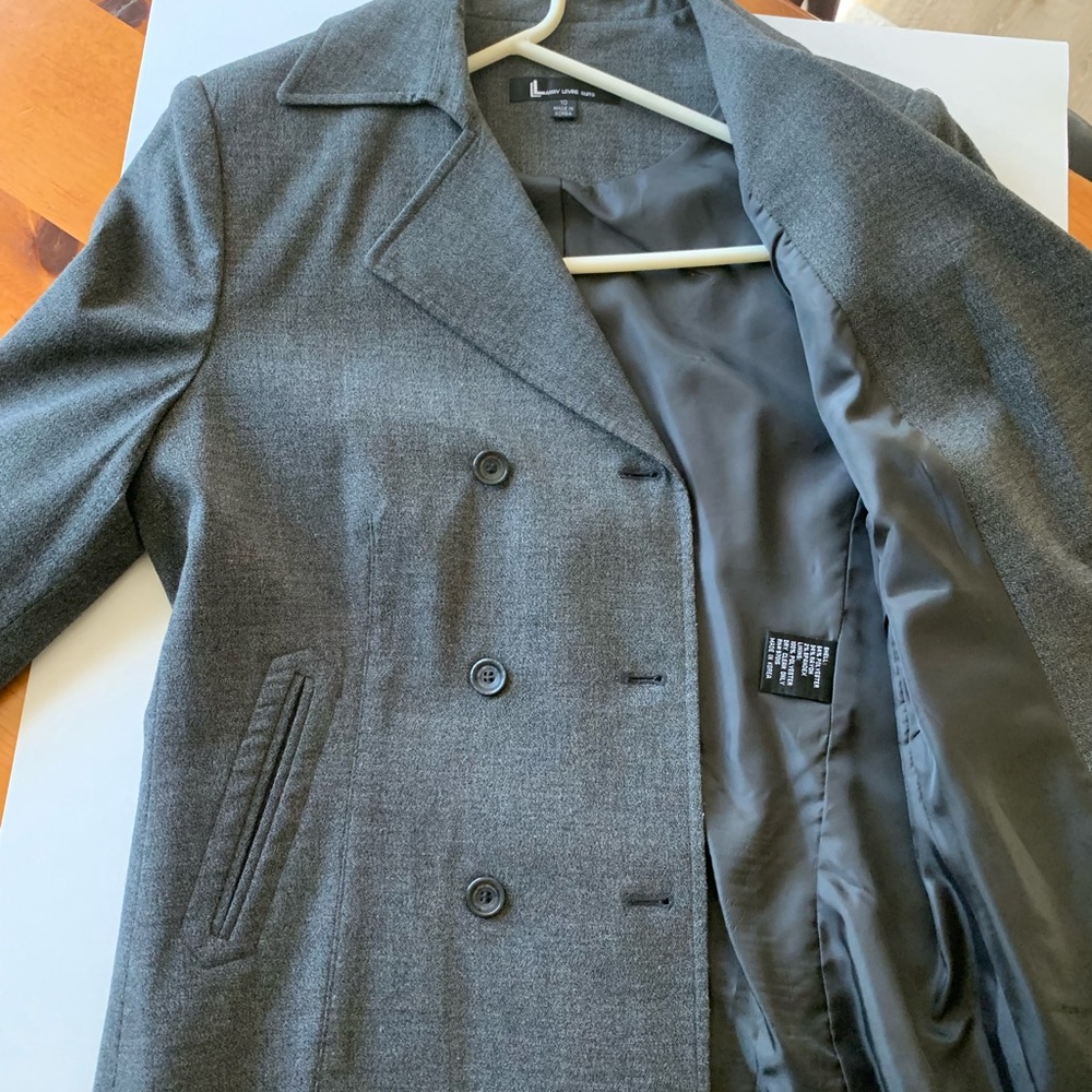 Classic Grey Jacket With Double Lined Buttons - image 2